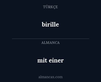 birille - mit einer