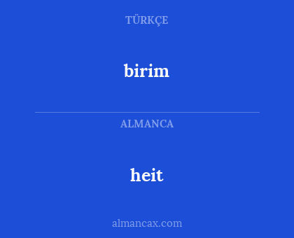 birim - heit