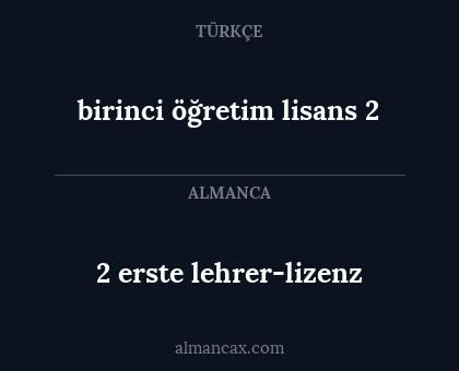 2 erste lehrer-lizenz - birinci öğretim lisans 2