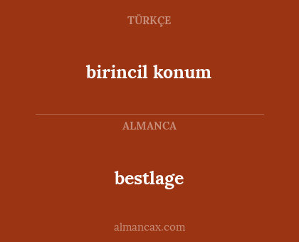 bestlage - birincil konum