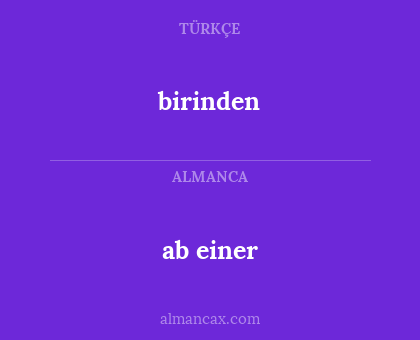ab einer - birinden