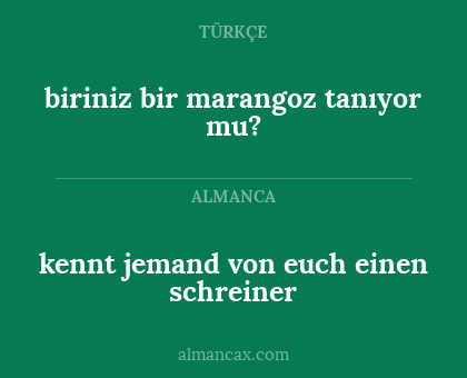 biriniz bir marangoz tanıyor mu? - kennt jemand von euch einen schreiner