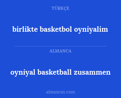 birlikte basketbol oyniyalim - oyniyal basketball zusammen