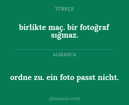 ordne zu. ein foto passt nicht. - birlikte maç. bir fotoğraf sığmaz.