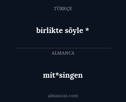 mit*singen - birlikte söyle *