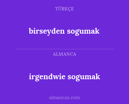 irgendwie sogumak - birseyden sogumak