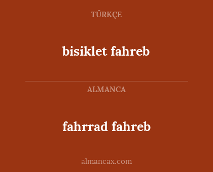 bisiklet fahreb - fahrrad fahreb