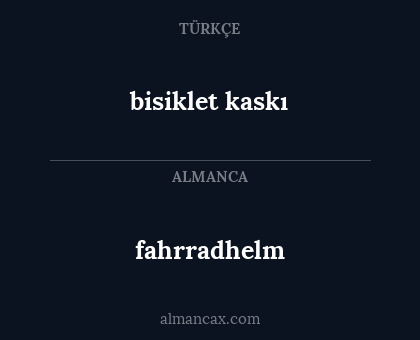 bisiklet kaskı - fahrradhelm
