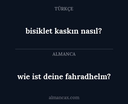 bisiklet kaskın nasıl? - wie ist deine fahradhelm?