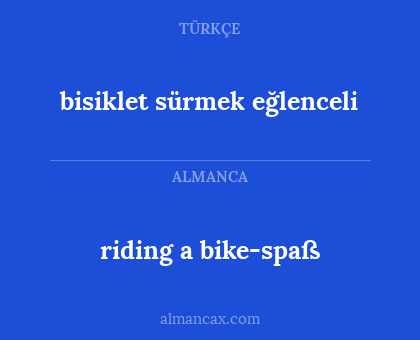 bisiklet sürmek eğlenceli - riding a bike-spaß