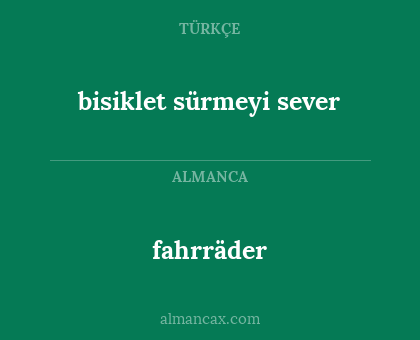 fahrräder - bisiklet sürmeyi sever