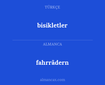 bisikletler - fahrrädern