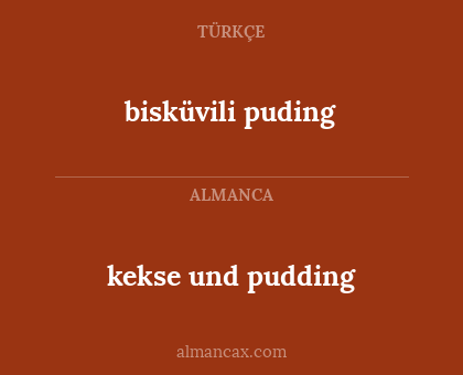 kekse und pudding - bisküvili puding