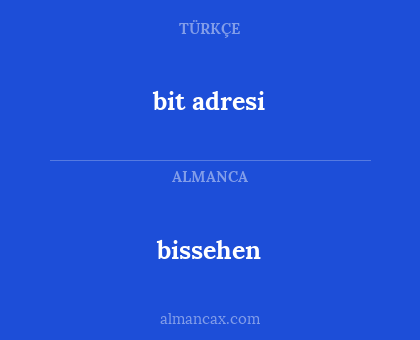 bit adresi - bissehen