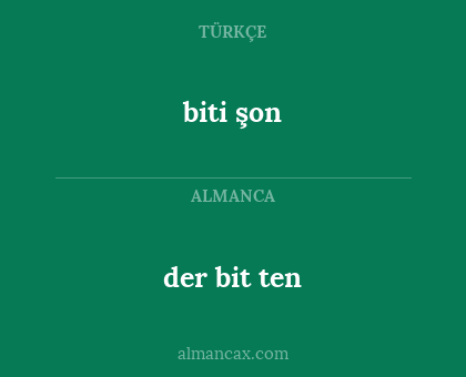 biti şon - der bit ten