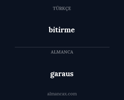 garaus - bitirme