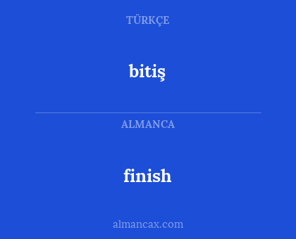 finish - bitiş