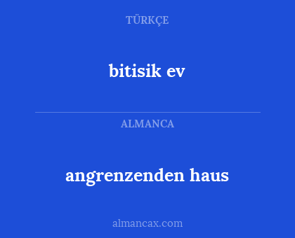 bitisik ev - angrenzenden haus