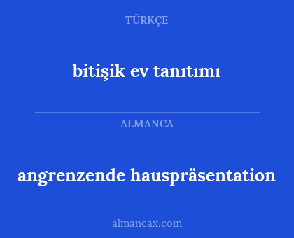 angrenzende hauspräsentation - bitişik ev tanıtımı