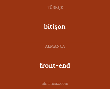 bitişon - front-end