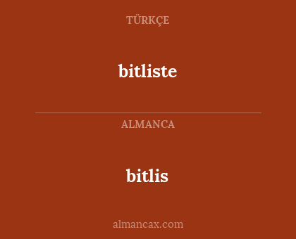 bitlis - bitliste
