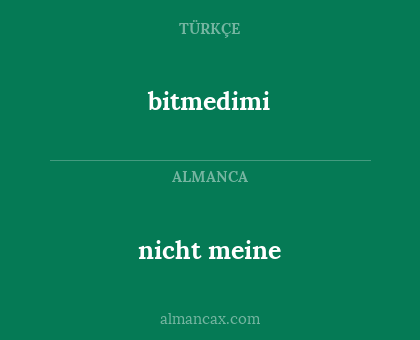 bitmedimi - nicht meine