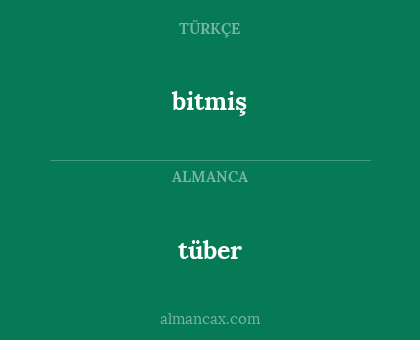 bitmiş - tüber