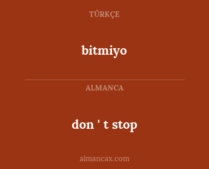 bitmiyo - don ' t stop
