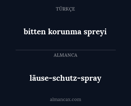 läuse-schutz-spray - bitten korunma spreyi