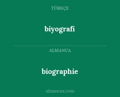 biographie - biyografi