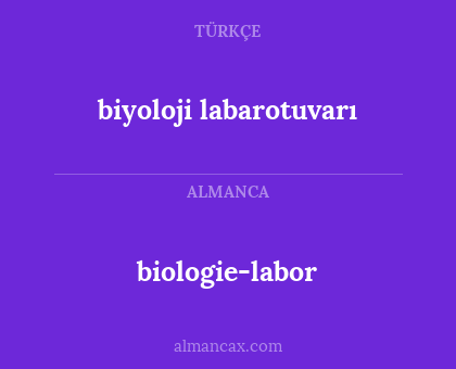biologie-labor - biyoloji labarotuvarı