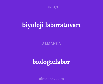 biologielabor - biyoloji laboratuvarı