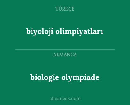 biologie olympiade - biyoloji olimpiyatları