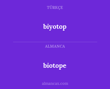 biotope - biyotop