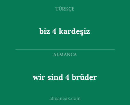 wir sind 4 brüder - biz 4 kardeşiz