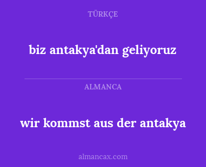 biz antakya'dan geliyoruz - wir kommst aus der antakya
