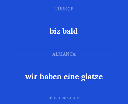 biz bald - wir haben eine glatze