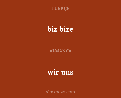 wir uns - biz bize