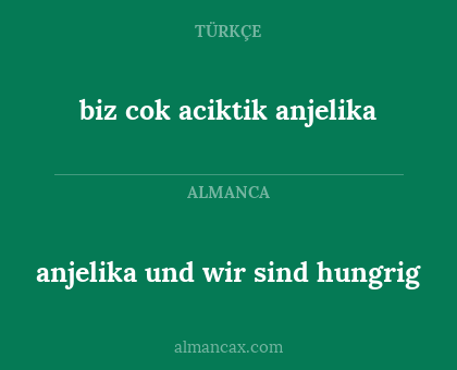 anjelika und wir sind hungrig - biz cok aciktik anjelika