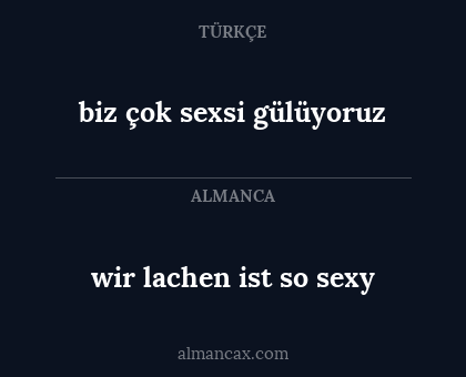 wir lachen ist so sexy - biz çok sexsi gülüyoruz