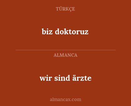 wir sind ärzte - biz doktoruz