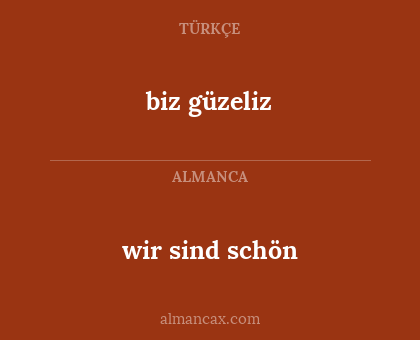wir sind schön - biz güzeliz