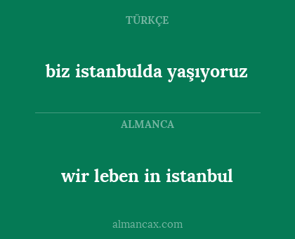 biz istanbulda yaşıyoruz - wir leben in istanbul