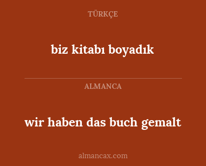 wir haben das buch gemalt - biz kitabı boyadık
