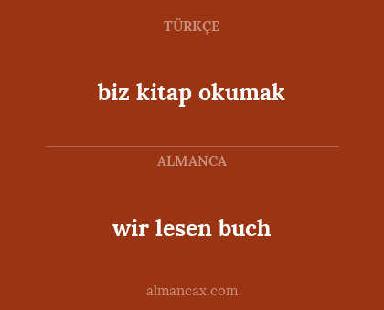 wir lesen buch - biz kitap okumak