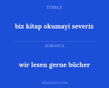 wir lesen gerne bücher - biz kitap okumayi severiz