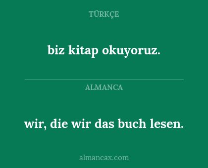 wir, die wir das buch lesen. - biz kitap okuyoruz.