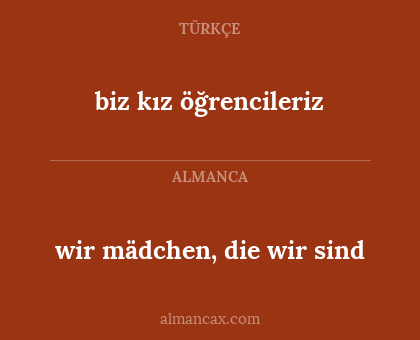 wir mädchen, die wir sind - biz kız öğrencileriz