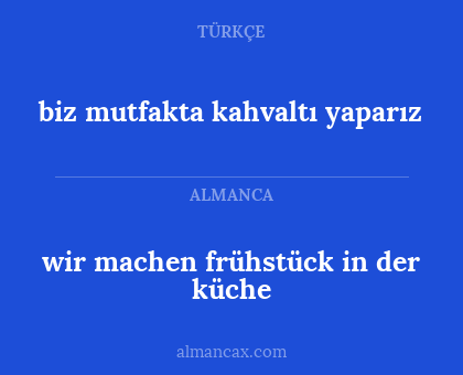 wir machen frühstück in der küche - biz mutfakta kahvaltı yaparız