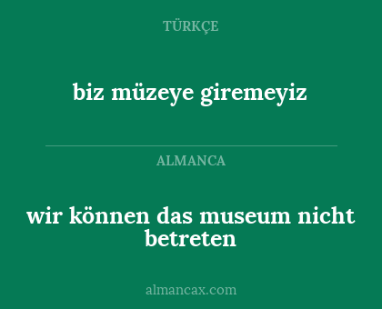 biz müzeye giremeyiz - wir können das museum nicht betreten